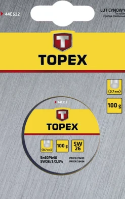 Lut cynowy 60% Sn, drut 1.0mm Topex 44E522