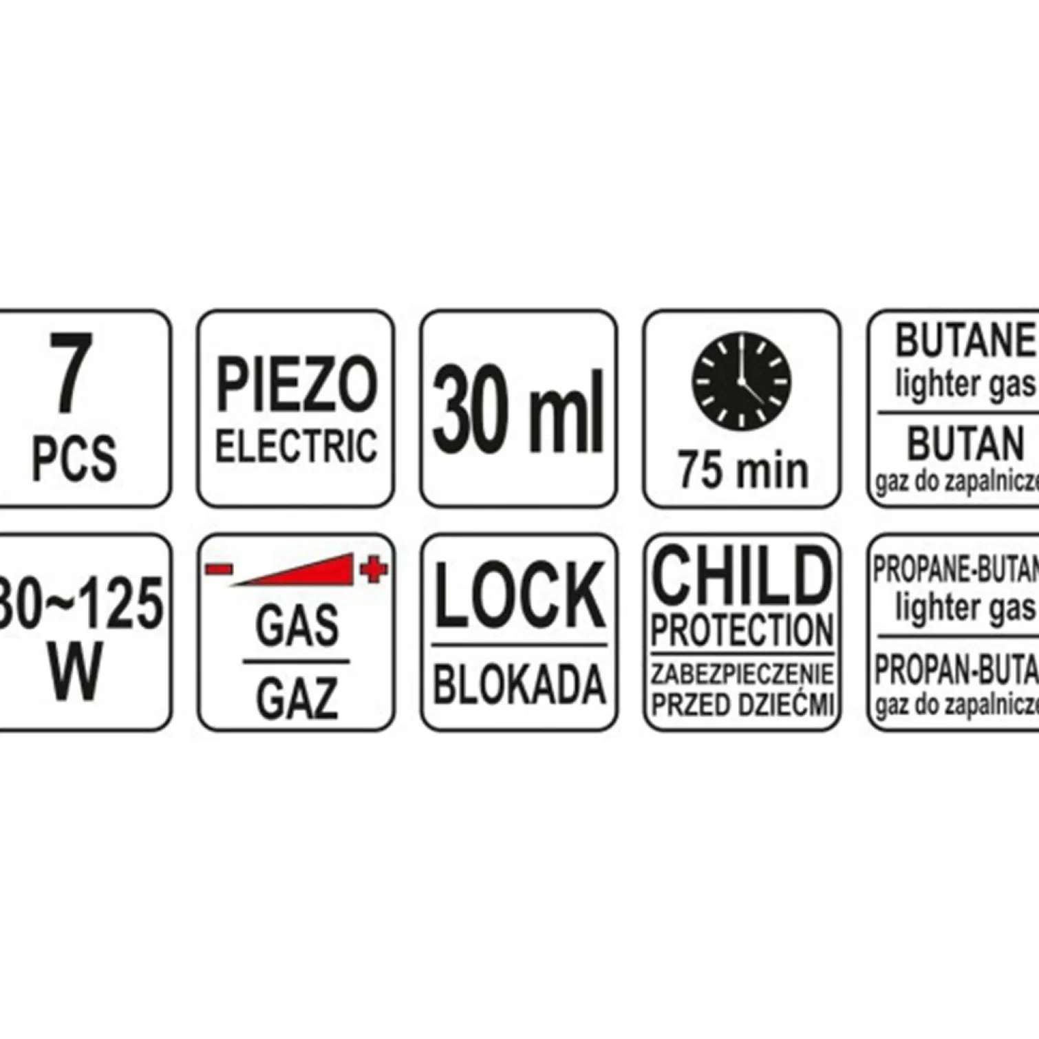 Lutownica gazowa 3in1 z akcesoriami z zapłonem piezo Yato YT-36706