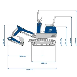 Minikoparka Scheppach EXC815
