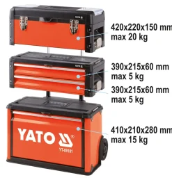 Modułowa szafka narzędziowa na kołach Yato YT-09101