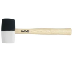 Młotek gumowy czarno-biały z drewnianą rączką 980 g Yato YT-4605