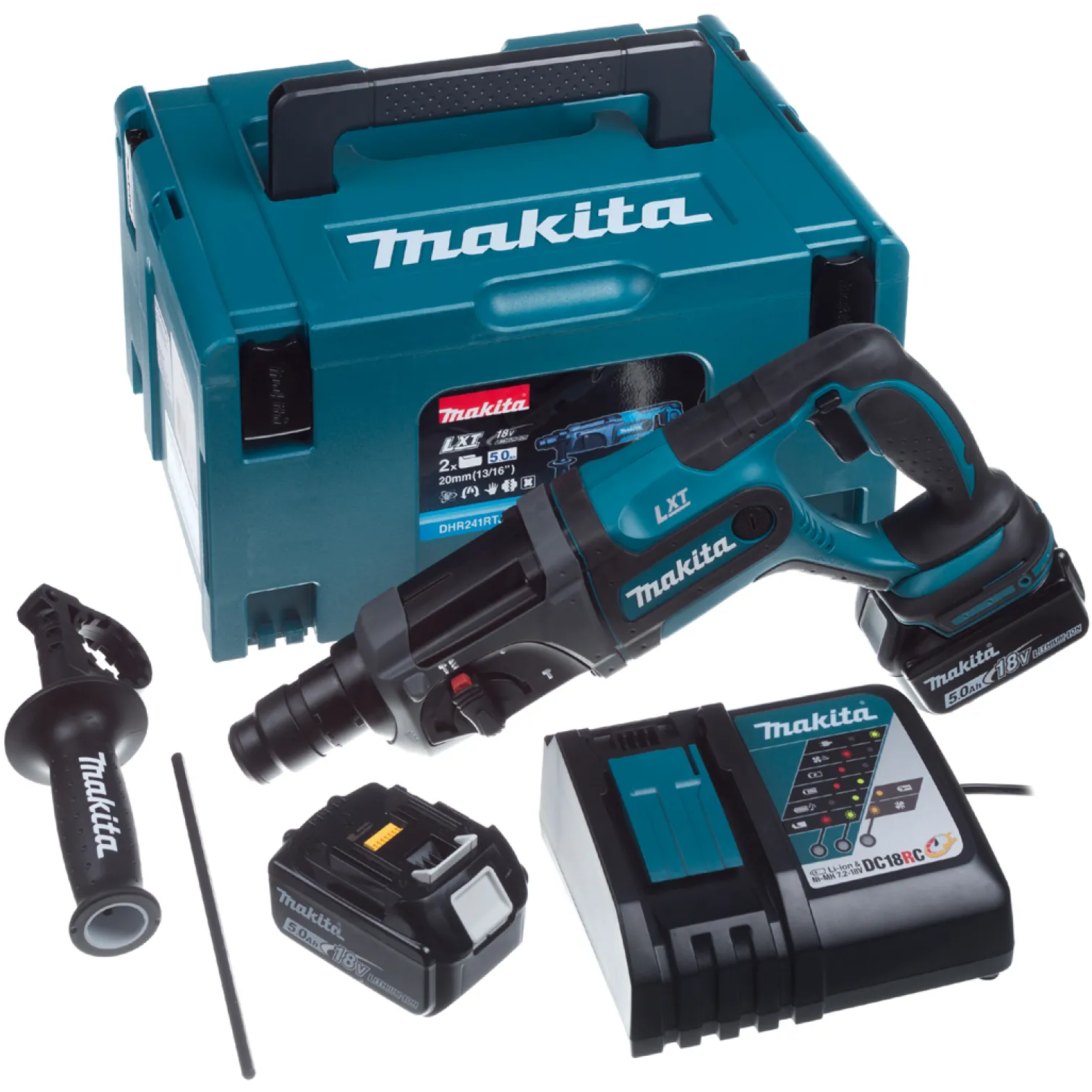 Młotowiertarka Makita DHR241RTJ 2x5,0Ah MAKPAC 3