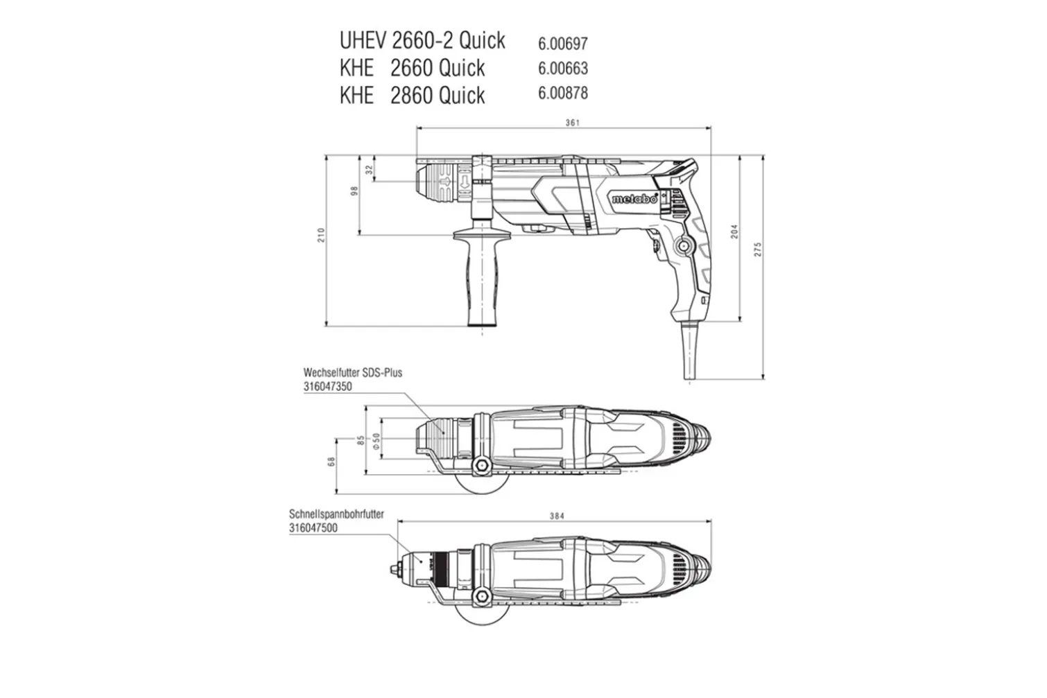 Młotowiertarka Metabo KHE 2660 Quick