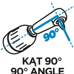 Nasadka kątowa 1/4" 6.35mm Graphite 55H931