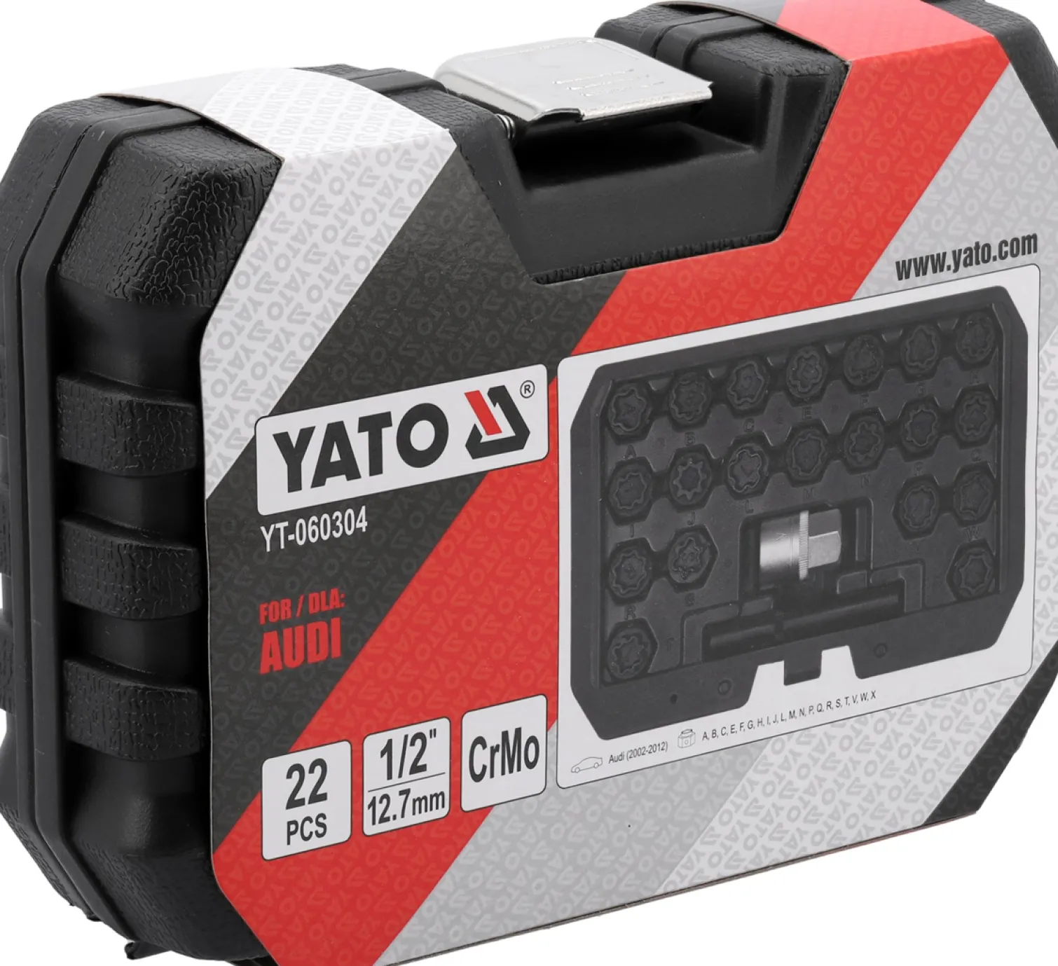Nasadki do wkręcania śrub zabezpieczających Audi, zestaw 22 elementów Yato YT-060304