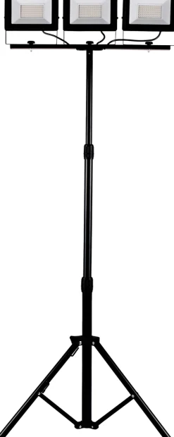 Naświetlacz LED 3x50W z czarnym statywem Schmith SL-S20