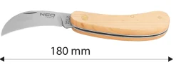 Nóż monterski sierpak, drewniane okładki Neo 63-016