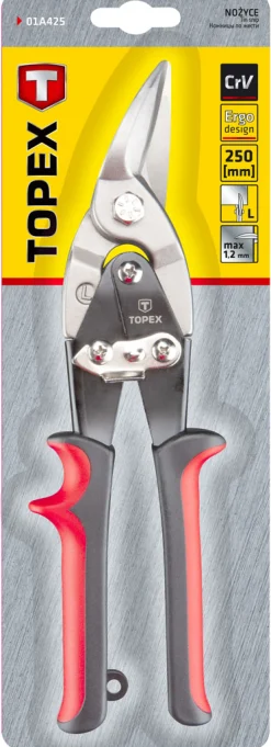 Nożyce do blachy 250mm, lewe Topex 01A425
