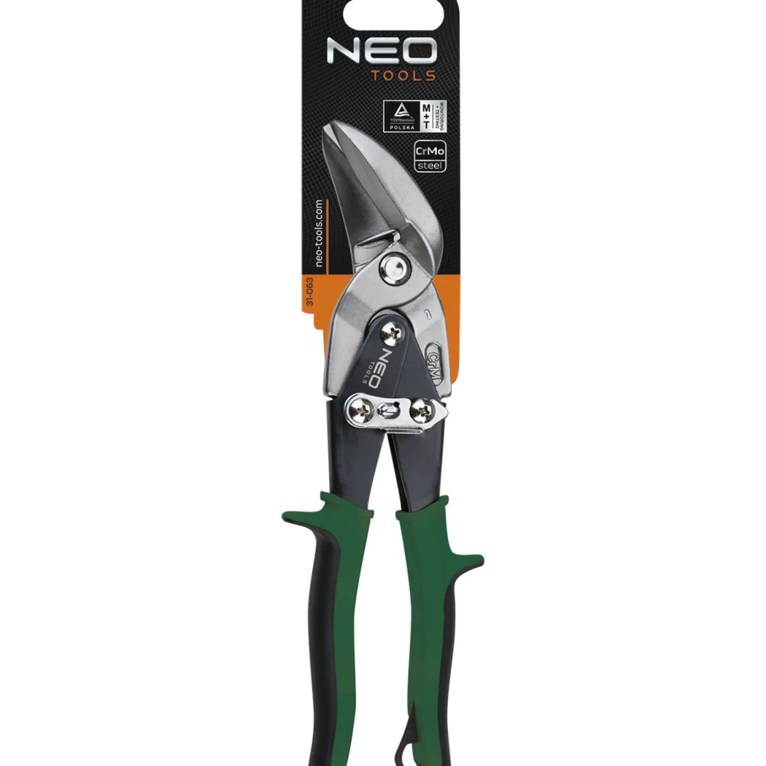 Nożyce do blachy 240mm, odgięte prawe Neo 31-063