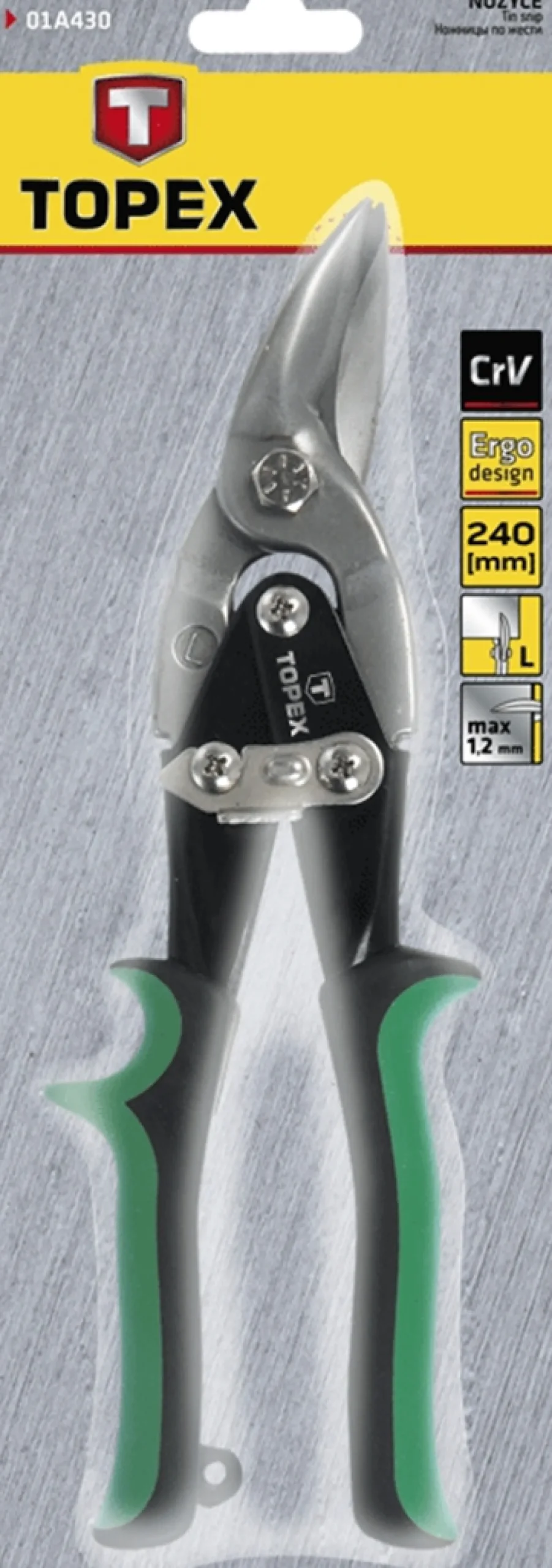 Nożyce do blachy proste 250mm Topex 01A427