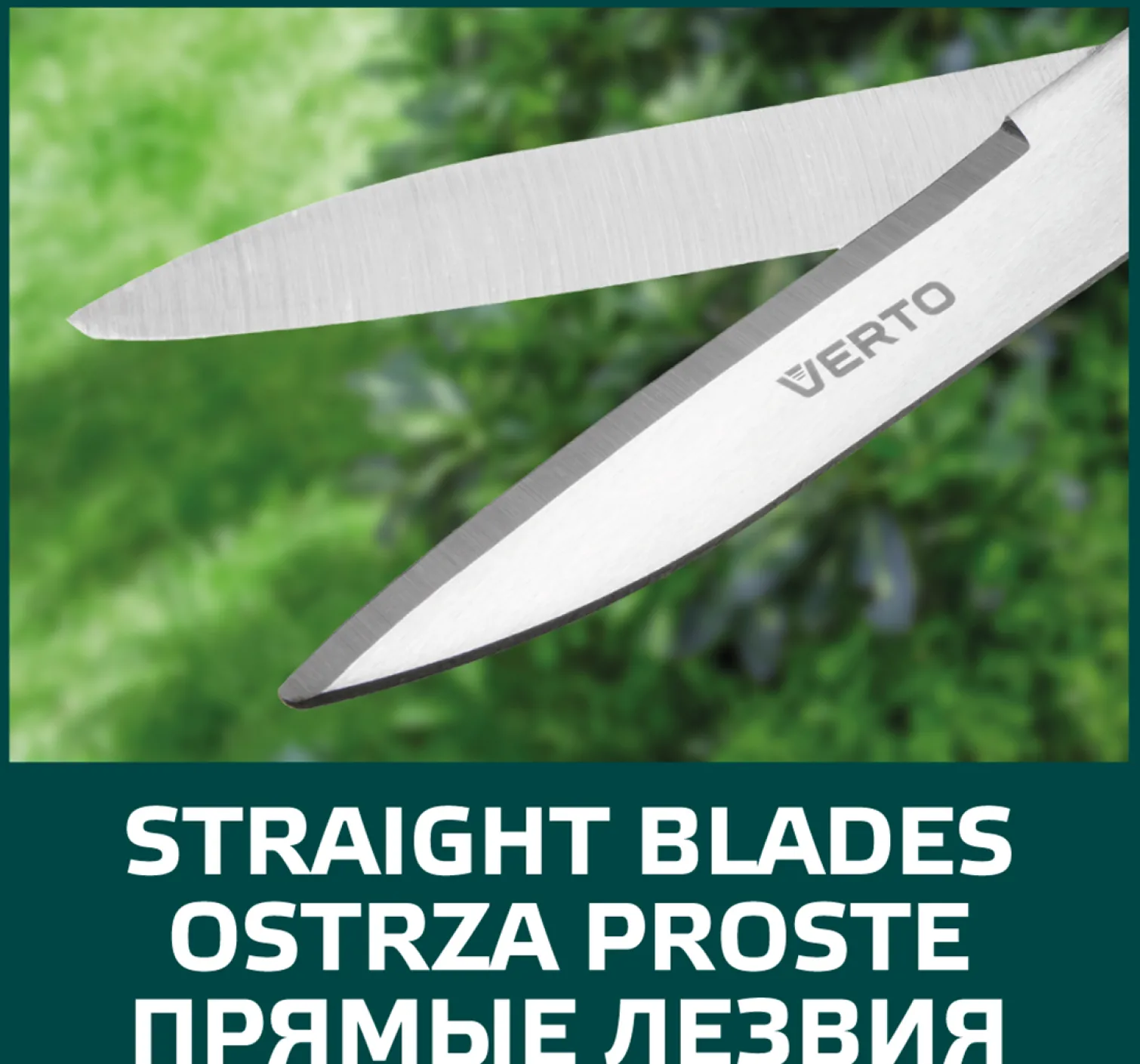 Nożyce do żywopłotu proste 550 mm, ostrze 185 mm Verto 15G310