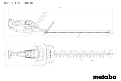 Nożyce do żywopłotów Metabo HS 18 LTX 55