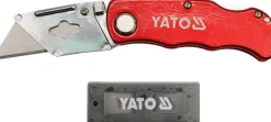 Nóż składany z blokadą 150 mm + ostrza zapasowe Yato YT-7532