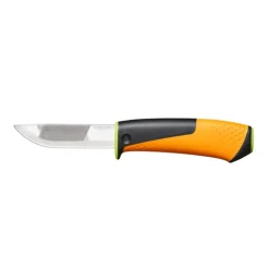 Nóż uniwersalny z wbudowaną z ostrzałką i pilnikiem (zielony) Fiskars 1023619