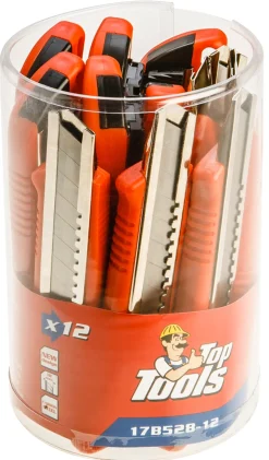 Nóż z ostrzem łamanym 18mm Top Tools 17B528-12