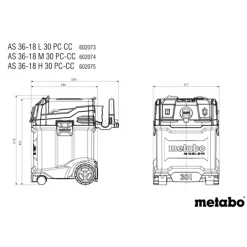 Odkurzacz przemysłowy Metabo AS 36-18 L 30 PC-CC