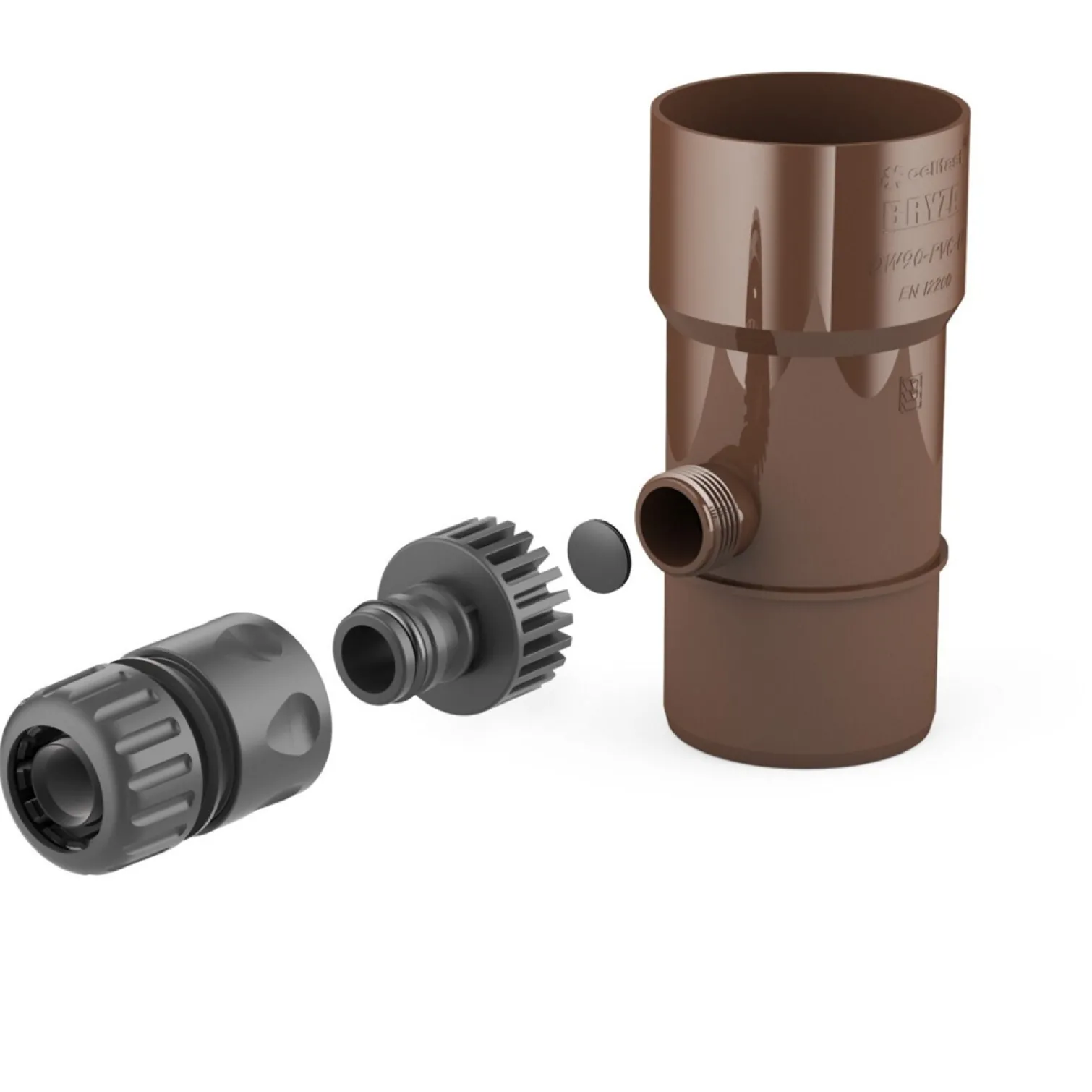 Odzyskiwacz wody deszczowej 63mm brązowy NOWOŚĆ Cellfast C 60-202