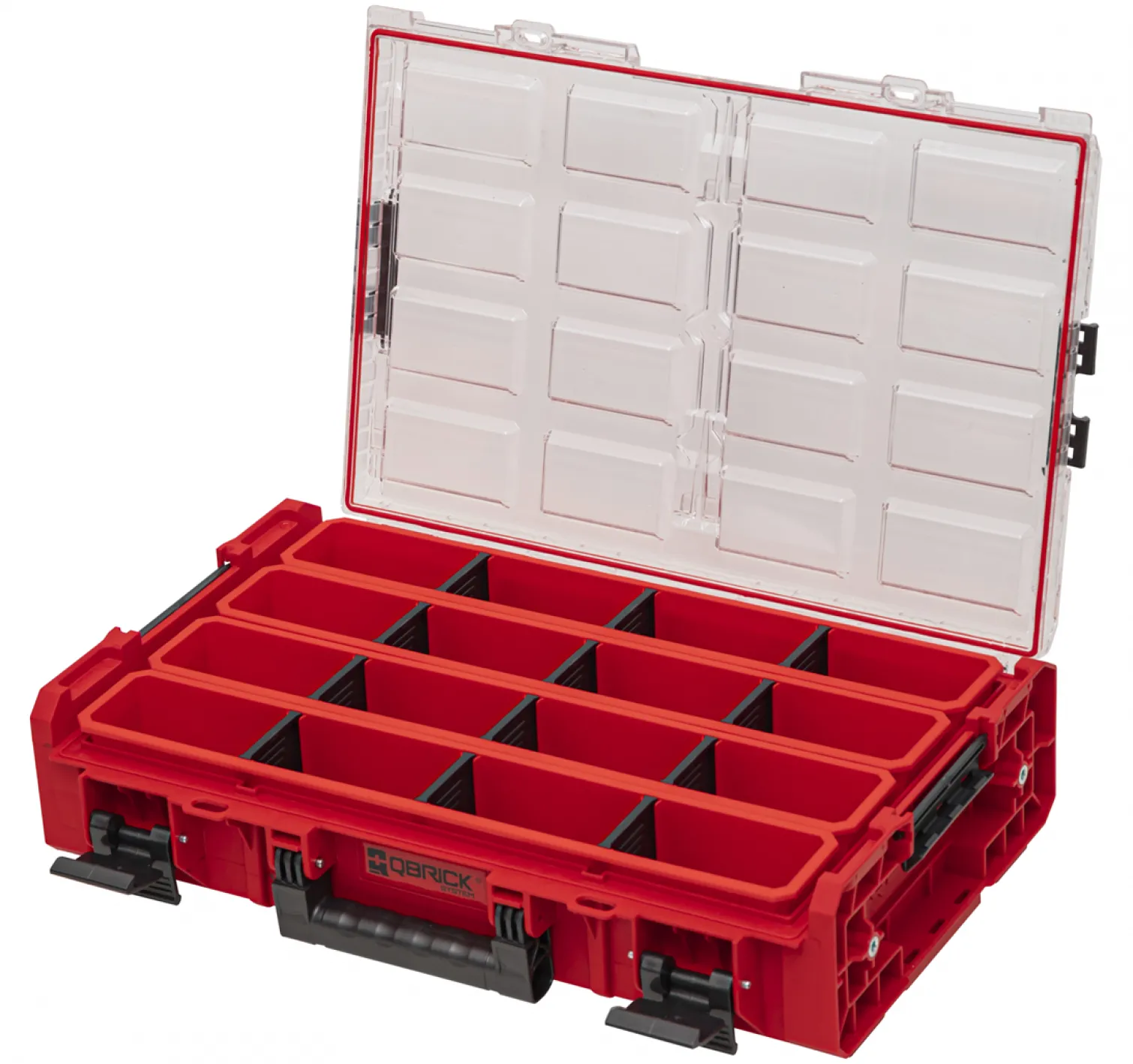 Organizer z bardzo długimi kubełkami Qbrick System ONE 2.0 ORGANIZER XL LONG BIN RED Ultra HD