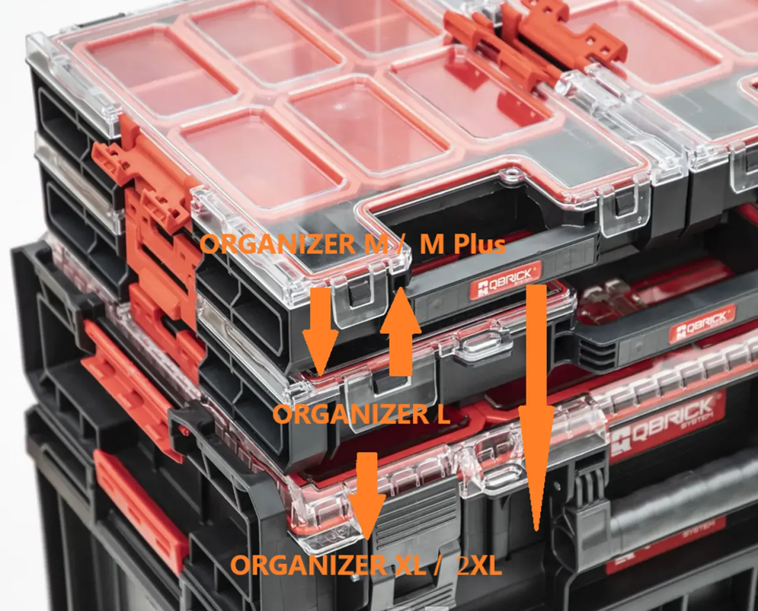 Organizer z wyjmowanymi kubełkami Qbrick System ONE 2.0 ORGANIZER L RED