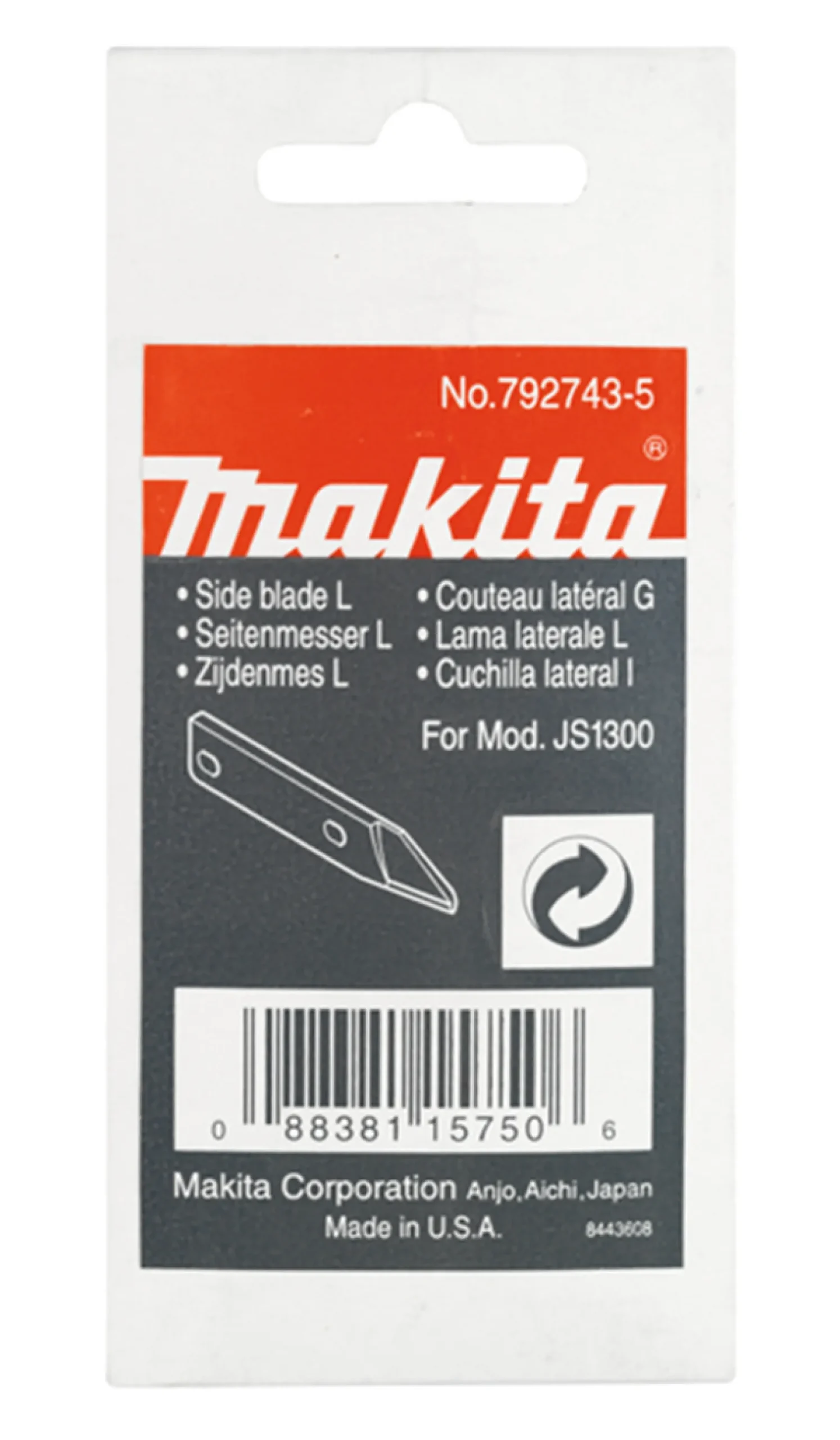 Ostrze tnące lewe do HW111, HW132, HW151 Makita 792743-5