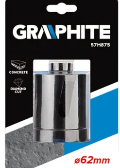 Otwornica diamentowa 62x8x75mm Graphite 57H875