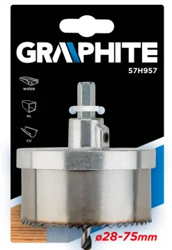 Otwornice 28-75 x 30 mm, zestaw 5 szt. Graphite 57H957