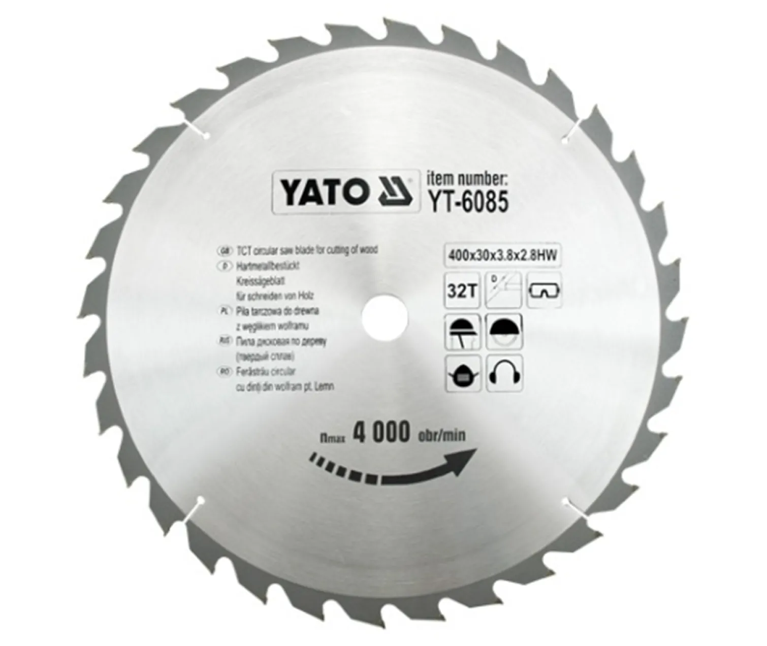 Piła tarczowa z węglikiem 400x30mm Z32 Yato YT-6085