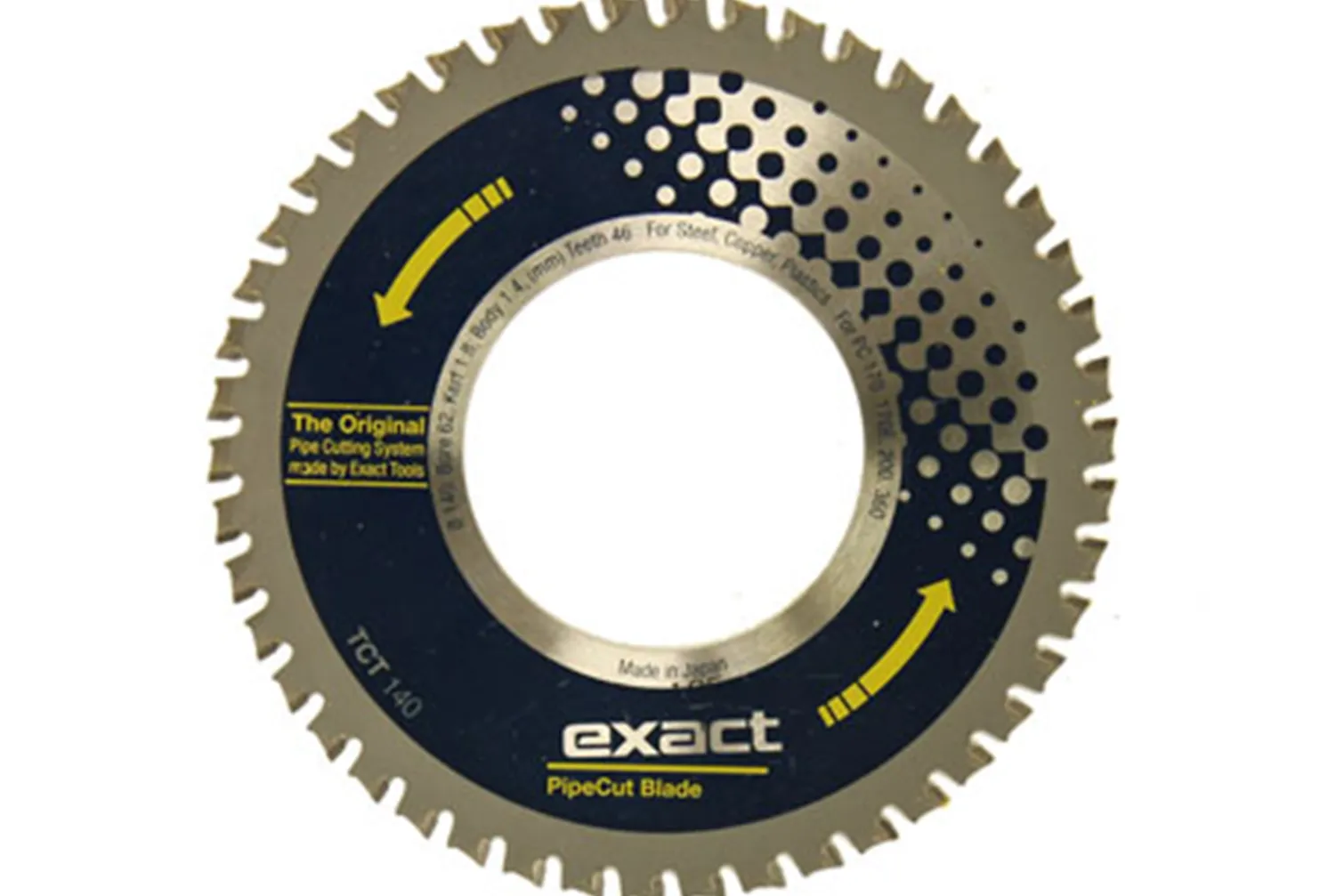Piła widiowa TCT do cięcia stali 140x62mm Z46 Exact Tools EXACT-TCT140