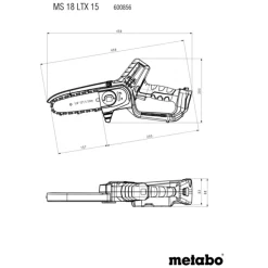 Pilarka łańcuchowa Metabo MS 18 LTX 15 metaBOX 145 L