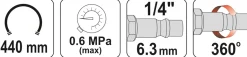 Pistolet do pompowania kół Yato YT-23701