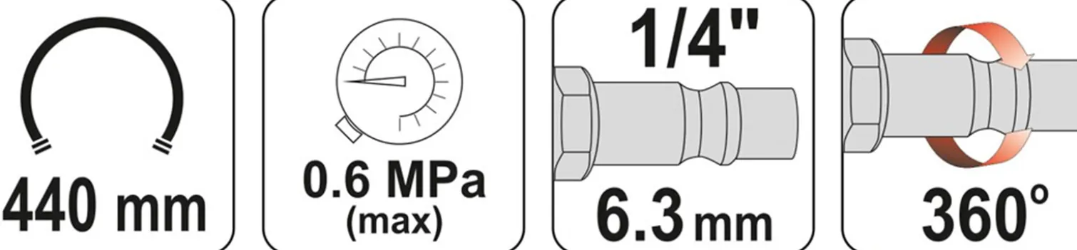 Pistolet do pompowania kół Yato YT-23701