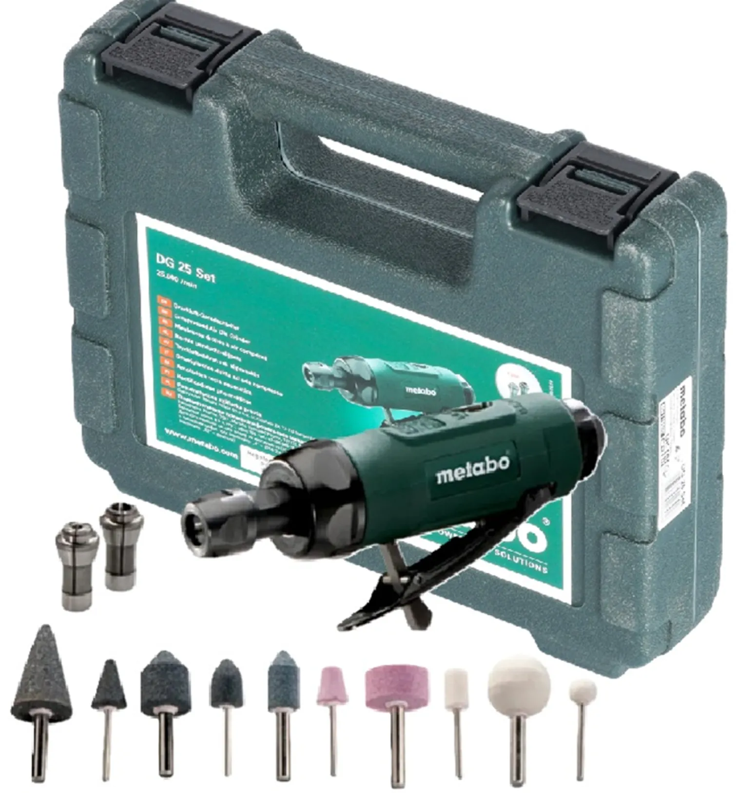 Pneumatyczna szlifierka prosta Metabo DG 25 Set