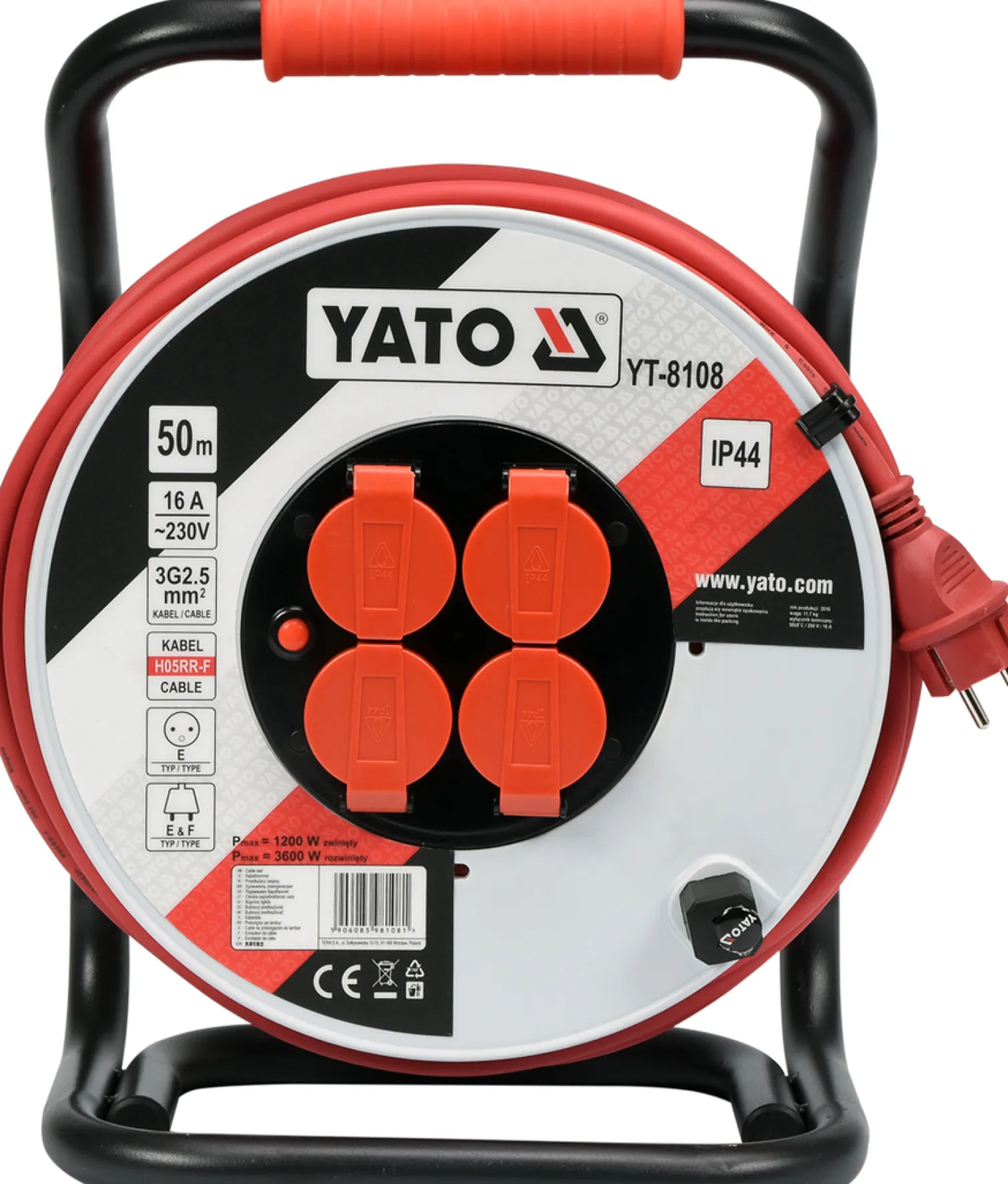 Przedłużacz bębnowy Yato YT-8108