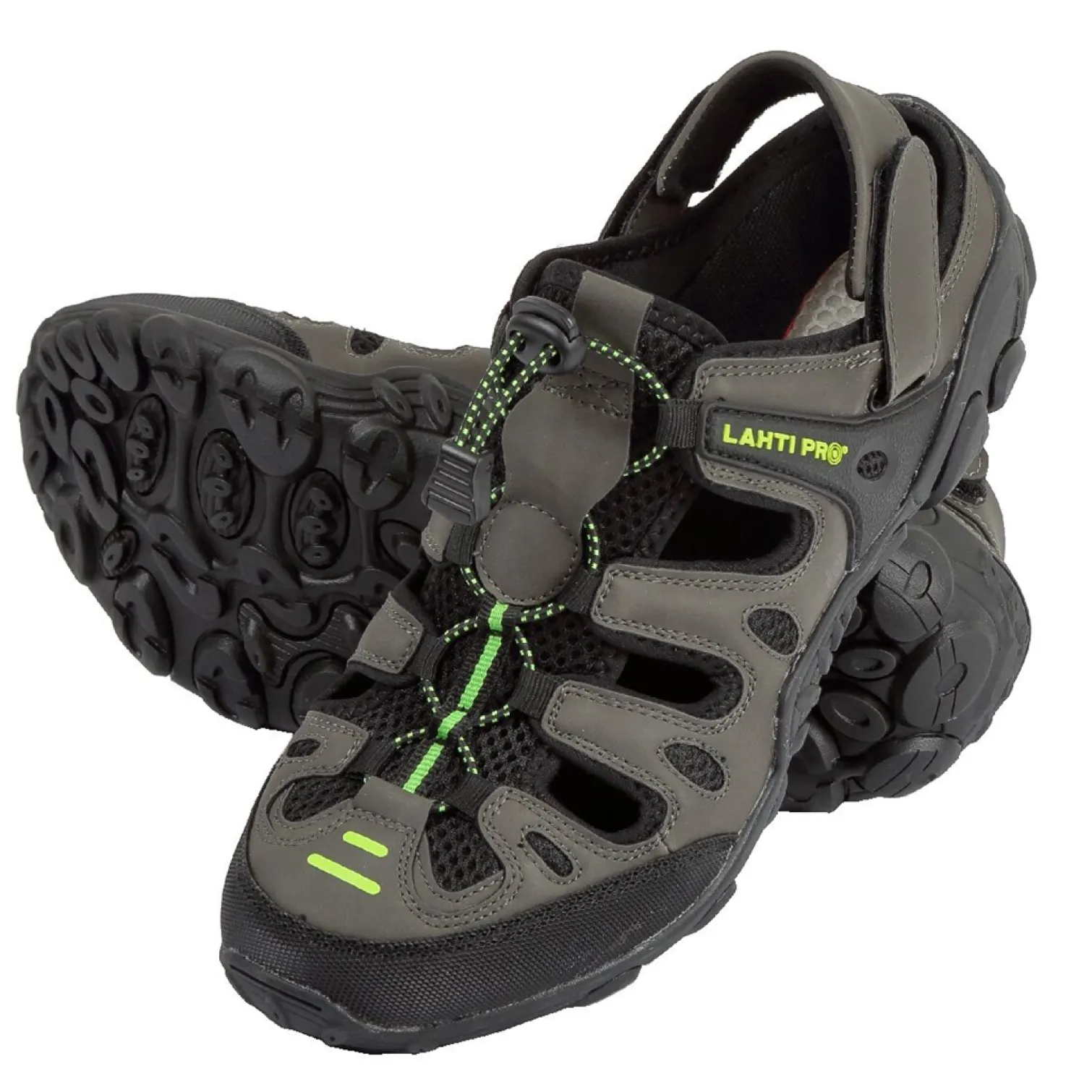 Sandały PU/dzianina khaki 39 Lahti Pro L3060739