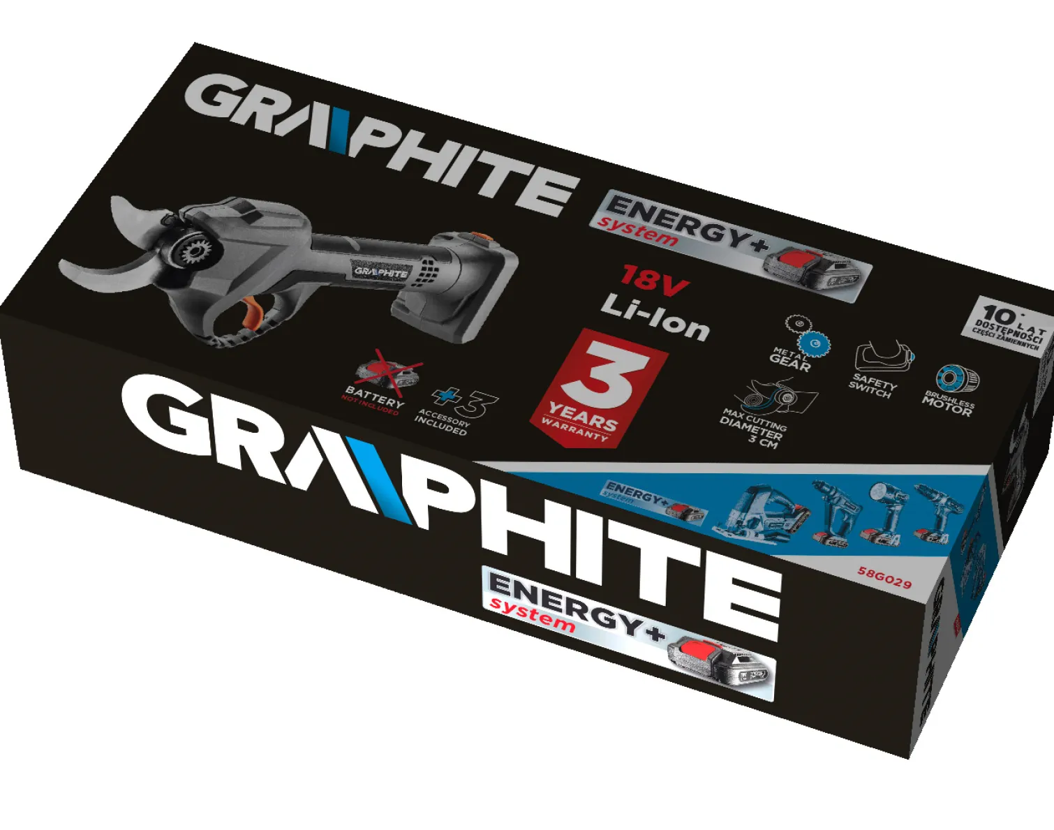 Sekator akumulatorowy Graphite Energy+ 58G029