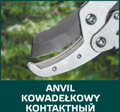 Sekator do gałęzi kowadełkowy, uchwyty aluminiowe, teleskopowe Verto 15G259