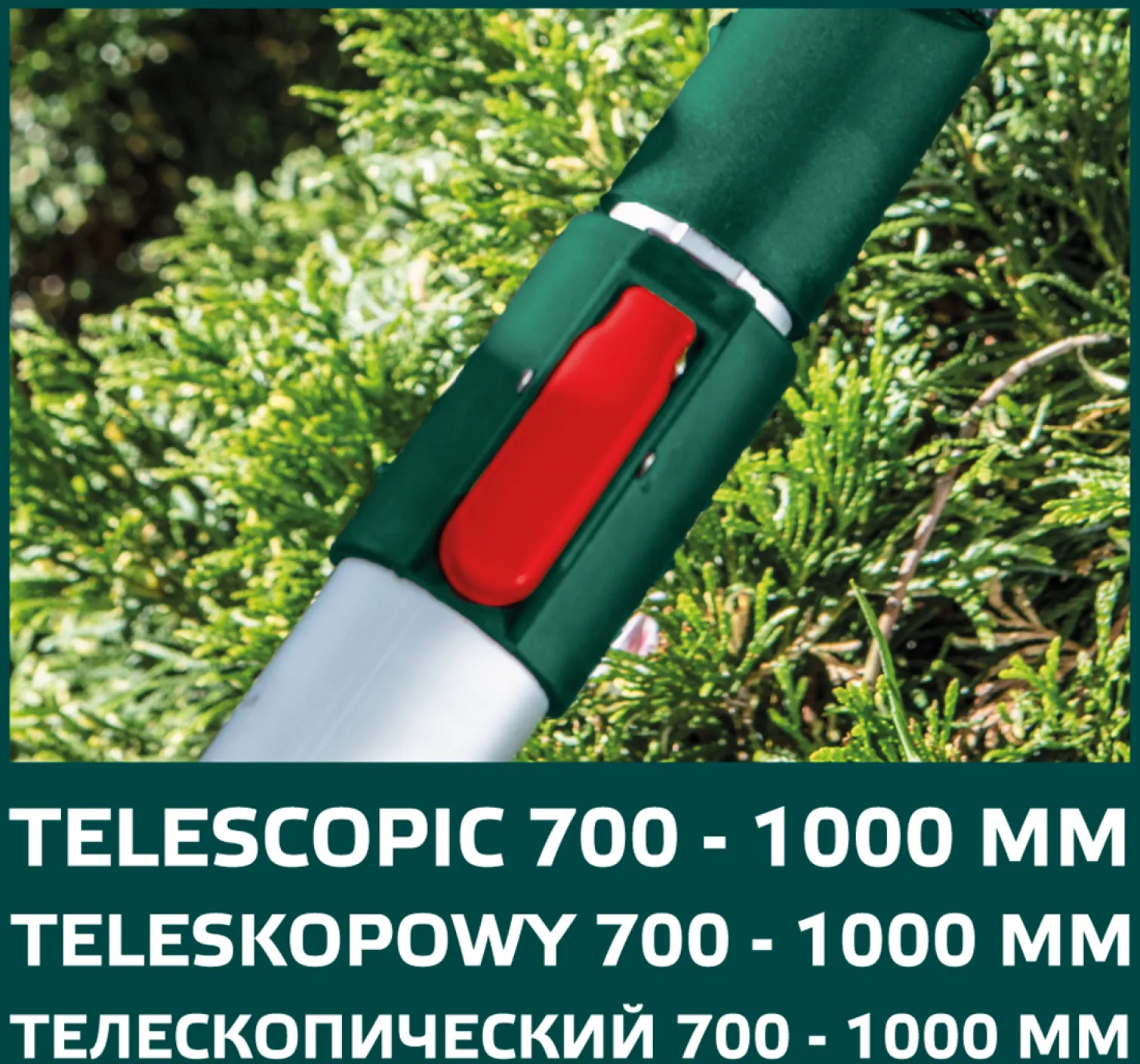 Sekator do gałęzi teleskopowy 700-1000 mm, ostrze 96 mm Verto 15g253