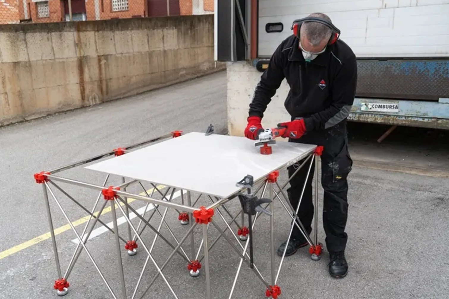 Składany stół roboczy 300x120 cm Rubi 28917