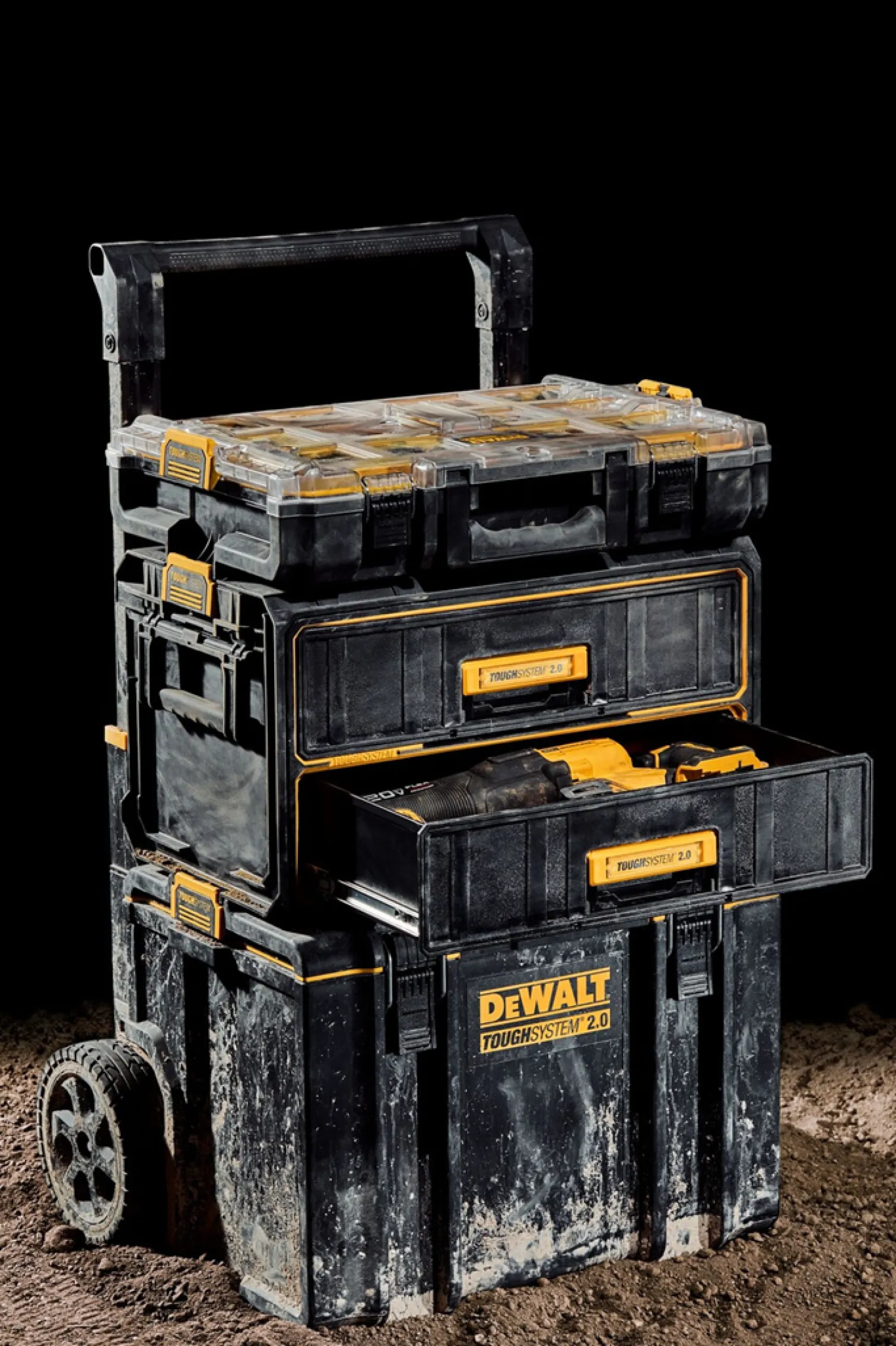 Skrzynia narzędziowa z 2 szufladami DeWalt ToughSystem 2.0 DWST83529-1