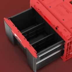 Skrzynia z dużą szufladą Qbrick System ONE 2.0 DRAWER 1 TOOLBOX RED Ultra HD Custom
