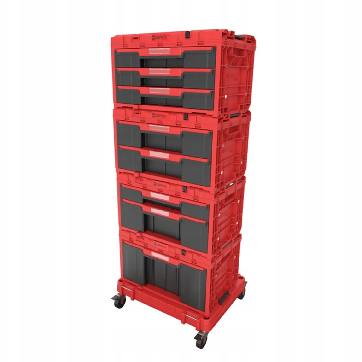 Skrzynia z dużą szufladą Qbrick System ONE 2.0 DRAWER 1 TOOLBOX RED Ultra HD Custom