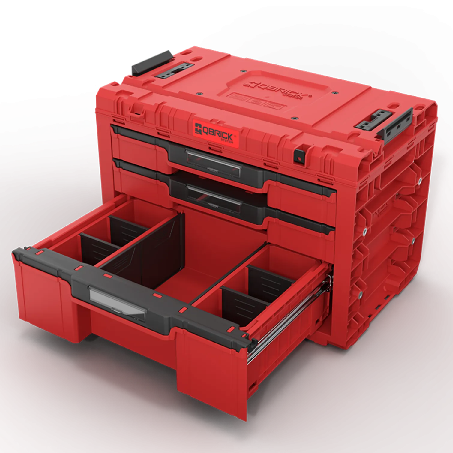 Skrzynka z szufladami Qbrick System PRIME DRAWER 3 TOOLBOX EXPERT RED Ultra HD Custom