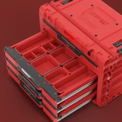 Skrzynka z szufladami Qbrick System PRIME DRAWER 4 TOOLBOX EXPERT RED Ultra HD Custom