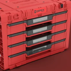 Skrzynka z szufladami Qbrick System PRIME DRAWER 4 TOOLBOX EXPERT RED Ultra HD Custom