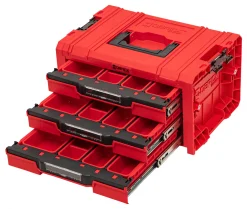 Skrzynka z szufladami Qbrick System PRO 2.0 DRAWER 3 TOOLBOX EXPERT RED Ultra HD Custom