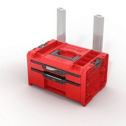 Skrzynka z szufladami Qbrick System PRO 2.0 DRAWER 2 TOOLBOX PROFI EXPERT RED Ultra HD Custom