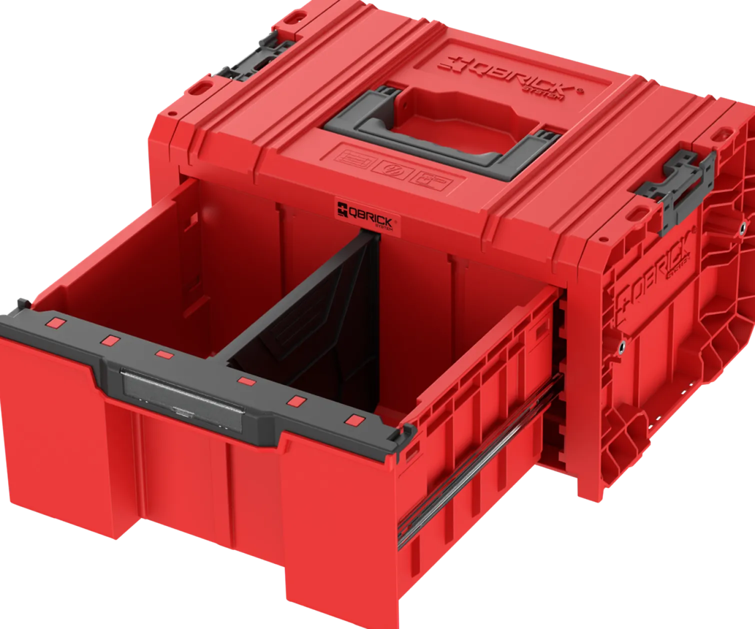 Skrzynka z szufladą Qbrick System PRO 2.0 DRAWER 1 TOOLBOX BASIC RED Ultra HD Custom