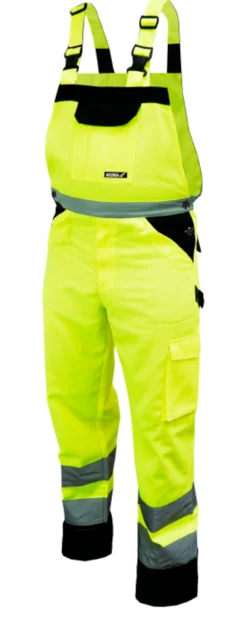 Spodnie ochronne odblaskowe ogrodniczki rozm.XL, żółte Dedra BH81SO1-XL