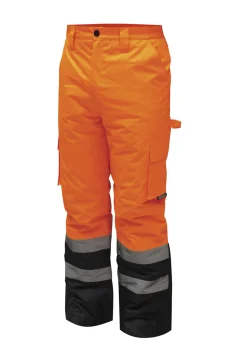 Spodnie ocieplane odblaskowe rozm.XL, pomarańczowe Dedra BH80SP2-XL