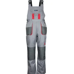Spodnie ogrodniczki XXL/58, szare, Comfort lin190g/m2 Dedra BH3SO-XXL